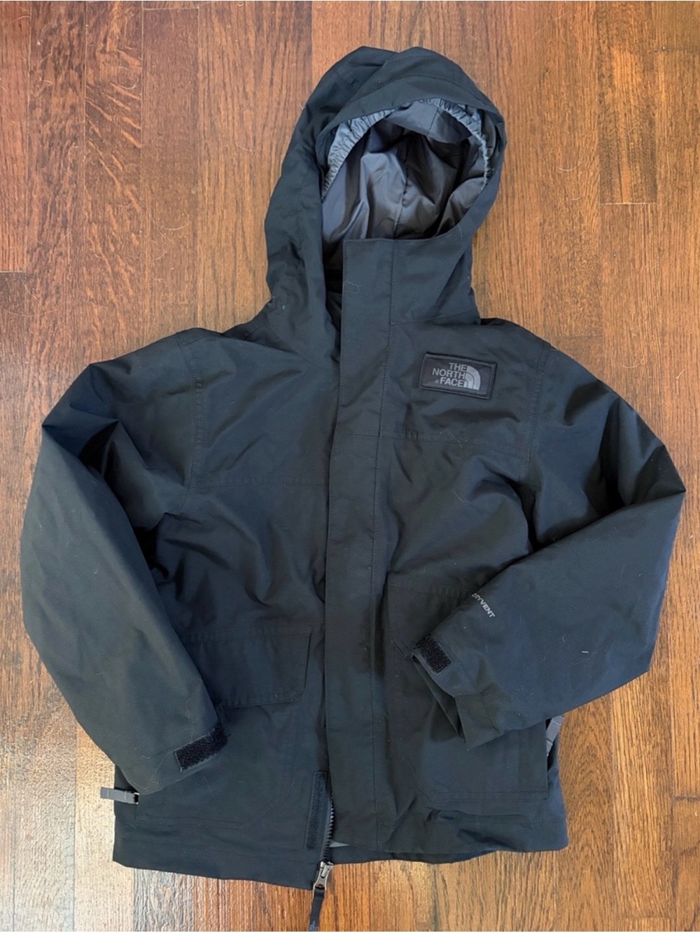 The North Face Kids Black Hooded Winter Coat S (7/8)